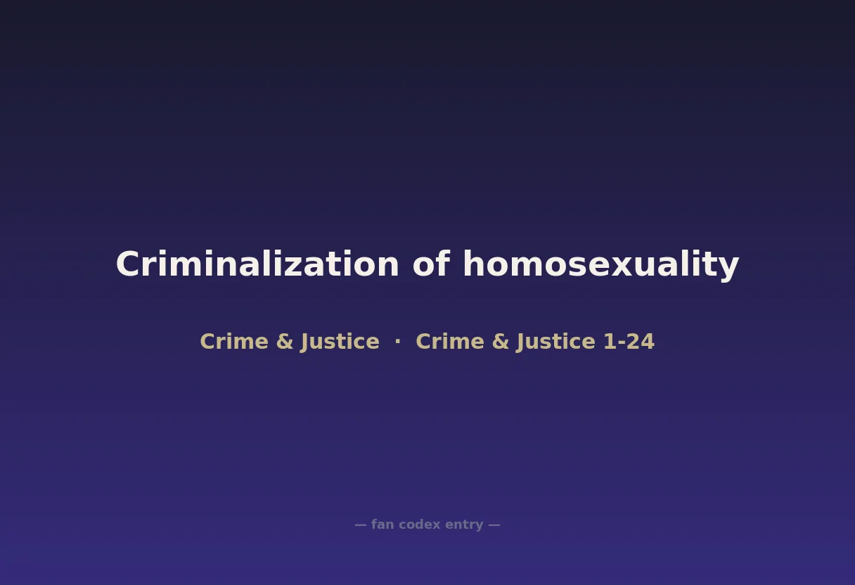 Criminalization of homosexuality