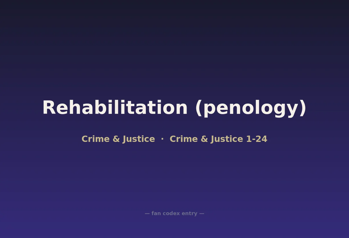 Rehabilitation (penology)