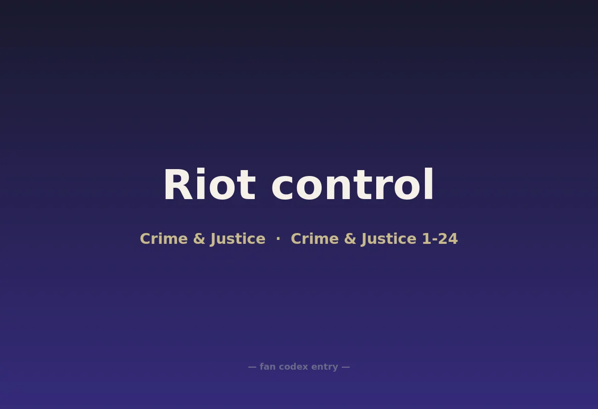 Riot control